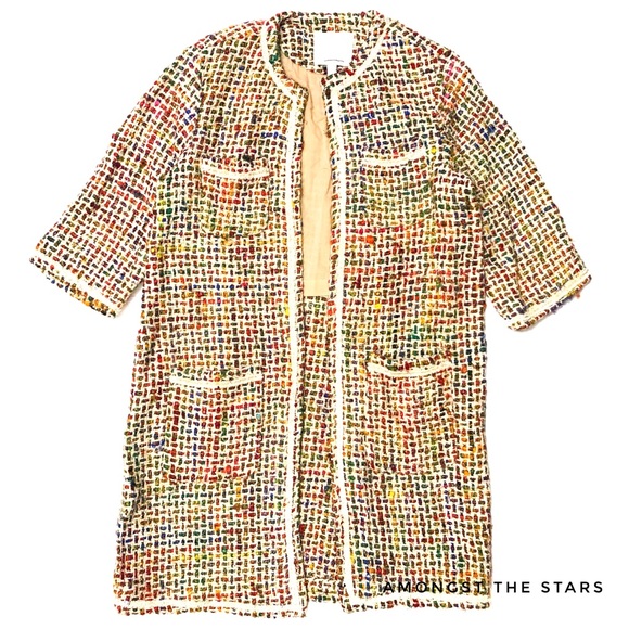 Anthropologie ett:twa Berwyn Tweed Rainbow Jacket - Picture 4 of 8